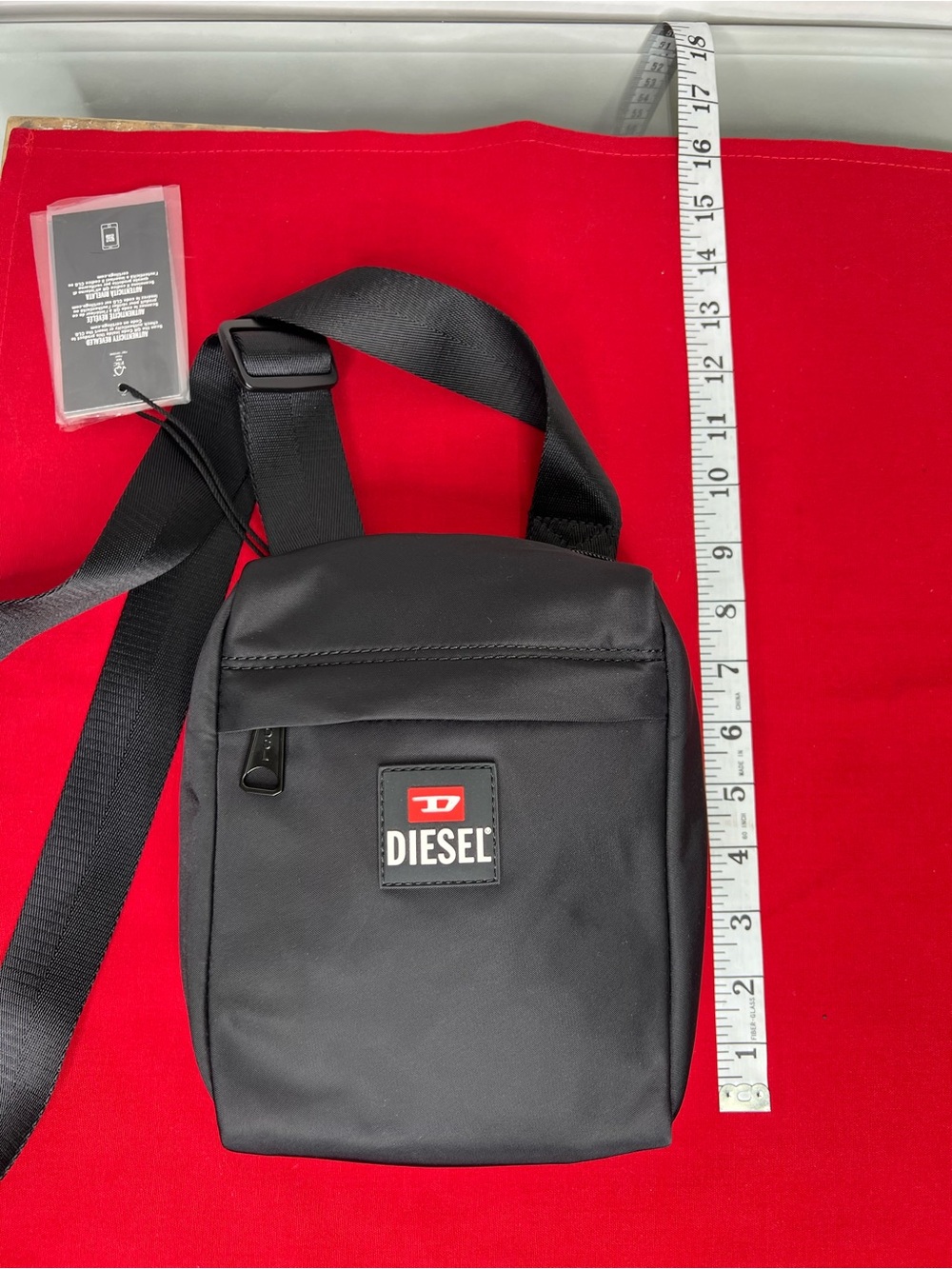 Diesel Black Crossbody Shoulder Bag for Men